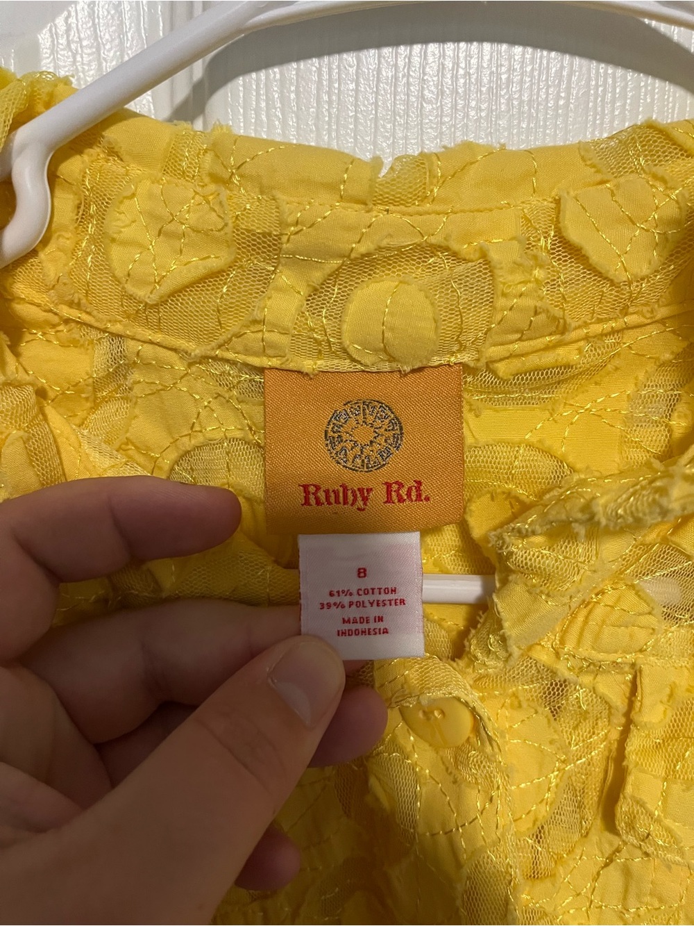 Ruby Rd. Girls' Sunny Yellow Textured Button-Front Top - Picture 2 of 8
